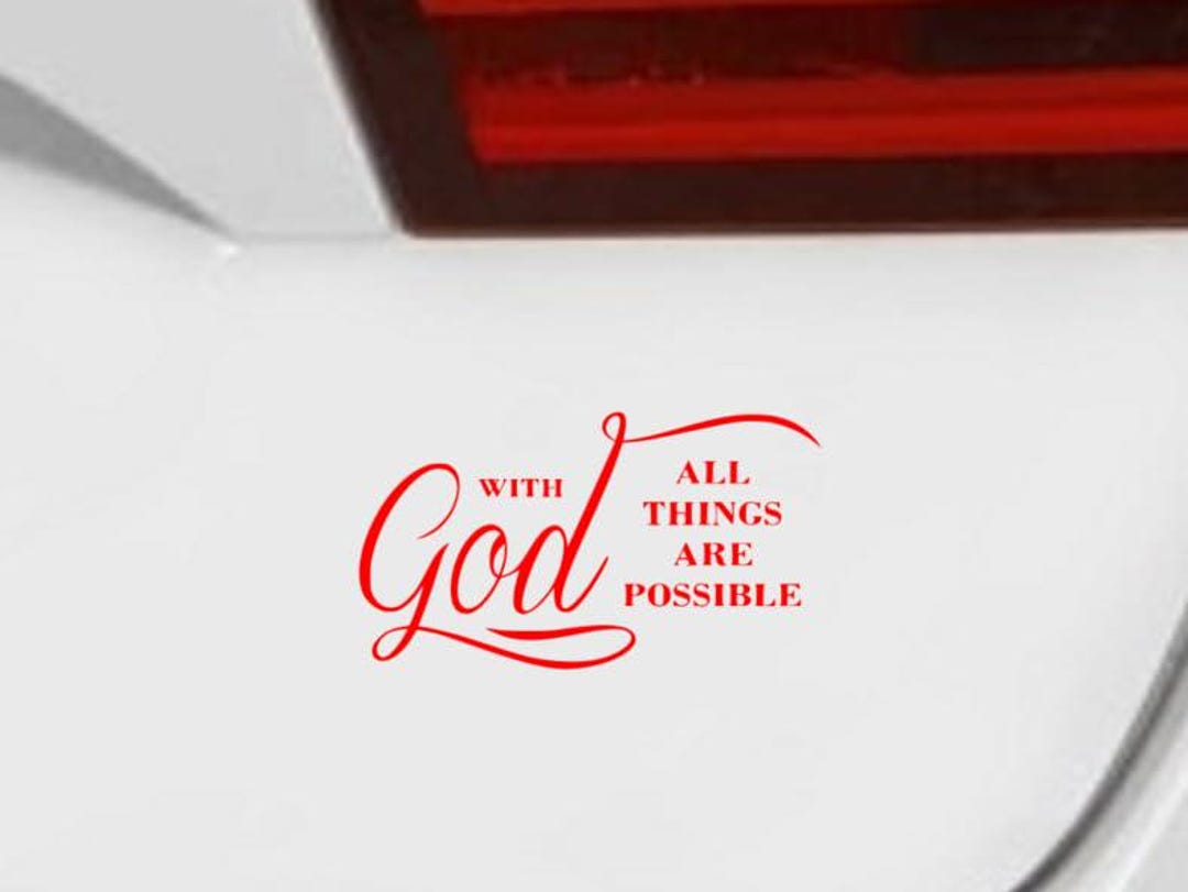 God Window Sticker Christian With God Sticker Decals, Car, Truck, Motorcycle, Window ...