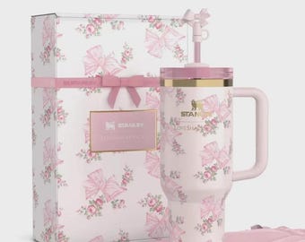 Stanley x LoveShackFancy Holiday Quencher 40oz Rosa Beaux Pink | Limited Edition