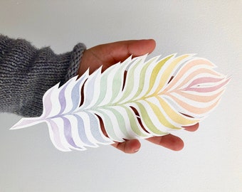 Rainbow Feather Bookmark