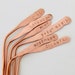 Set of Six Herb Markers + Plant labels, identification tags custom made from recycled copper