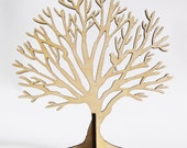 Small Tree Stand with bird - jewellery holder - wood