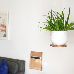 Plant Hanger Shelf, recycled bamboo and canadian cotton, three sizes image 3