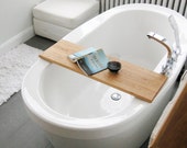 Wood Bath/tub caddy/platter/tray of salvaged wood spa natural organic eco gift custom made