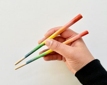 Little Kids Rainbow Chopsticks | One Pair