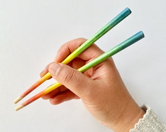 Big Kids Rainbow Chopsticks | One Pair