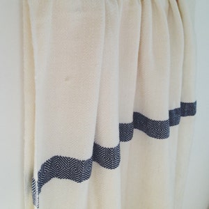 Weaving 002 Edelweiss White Wool Blanket Shawl Scarf Couch Throw image 1