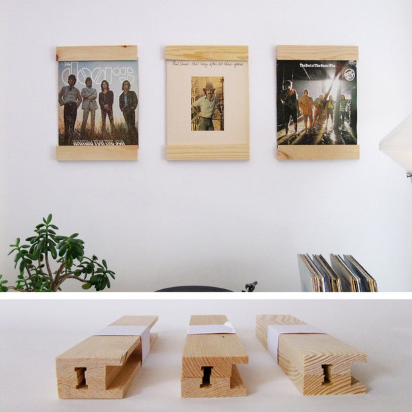 LP Frames to turn your albums into art - set of 3 - salvaged wood modular record vinyl 12 inch music lover gift
