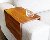 The Original Couch Arm Wrap - SOLID WOOD custom sofa table arm rest for drinks food laptops and more