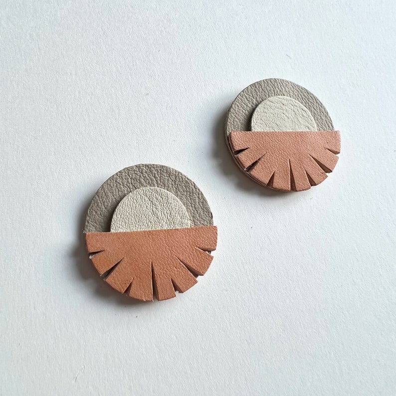 Helios Moonrise Big Eco Stud Earrings image 3