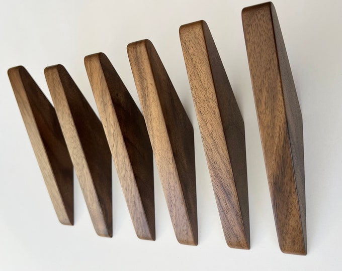 Oak Wall Hooks Two Wood Coat Hooks Square Wooden Wall - Canada
