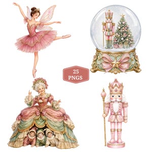 Watercolor Nutcracker Ballet PNG Bundle | Christmas Clipart (Digital Download)