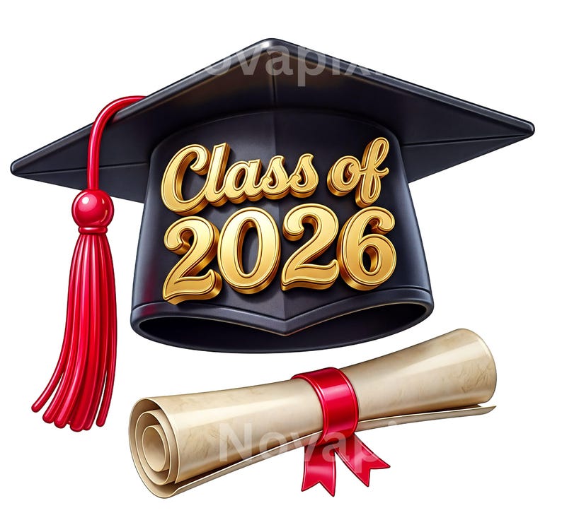 Class of 2026 Graduation Cap Diploma PNG | Senior Sublimation Design ...
