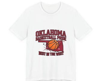 Oklahoma Basketball Pride T-shirt, Vintage Varsity Basketbalshirt, Verweerde Hoops Graphic T-shirt, Best in the West T-shirt, Streetwear Sport T-shirt