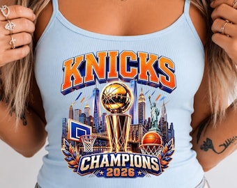 New York Knicks 2026 Champions Basketball Graphic Tank Top