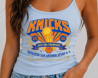 New York Knicks 2026 NBA Champions Ribbed Tank Top