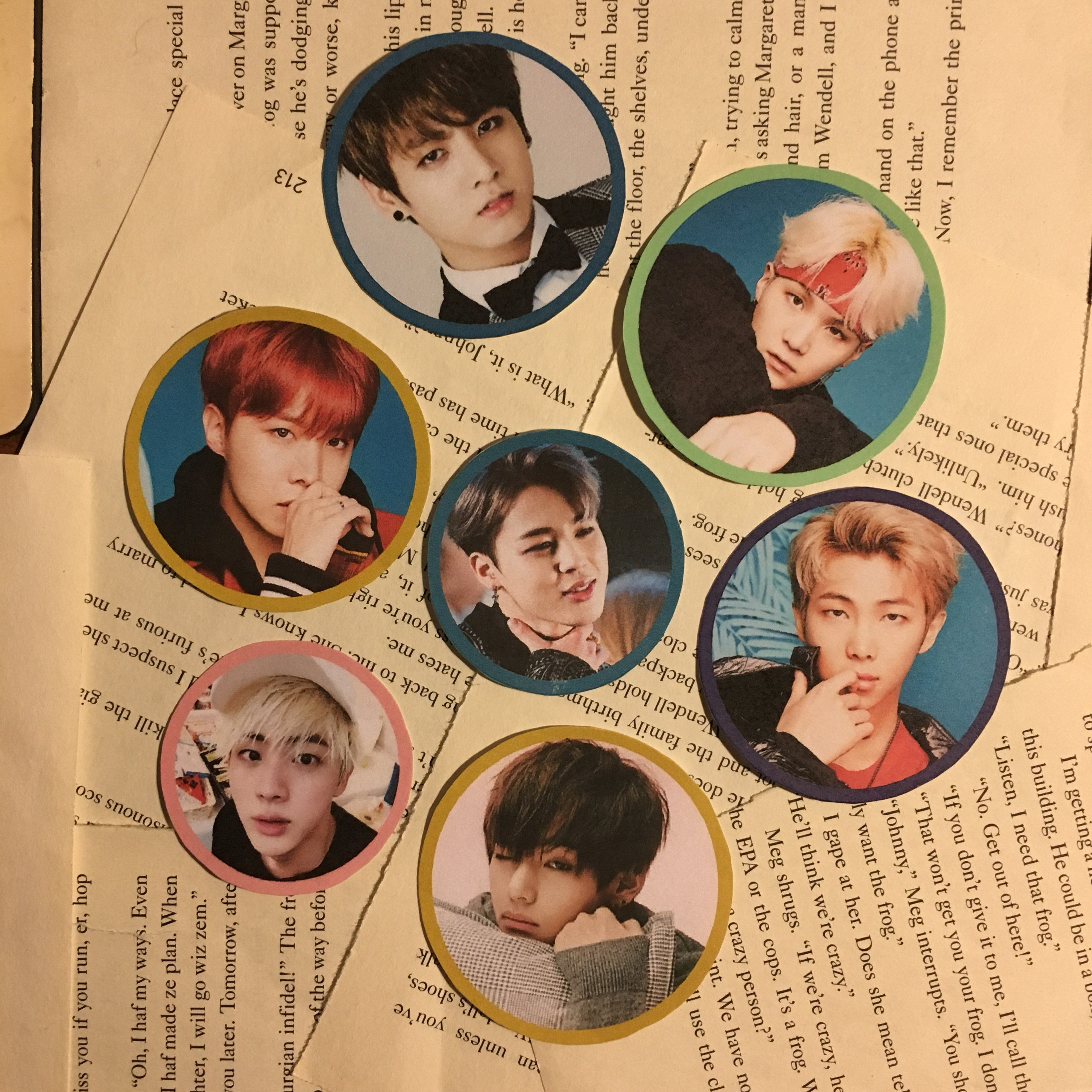 BTS Circle Stickers | Etsy
