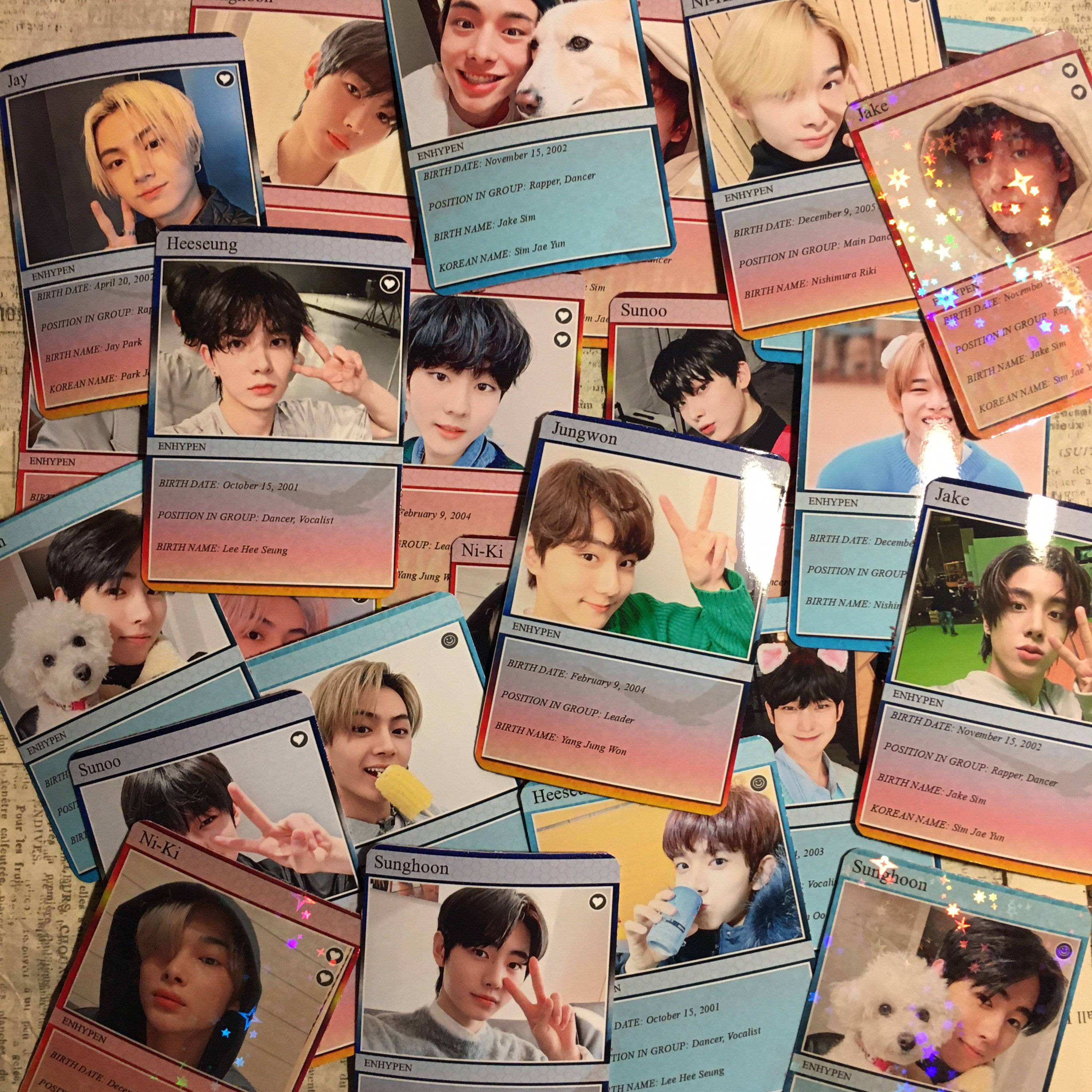 ENHYPEN Photocard Trading Card Set Etsy