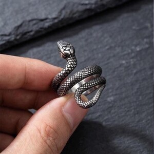Ring mit gewundener Schlange – Unisex-Mystik-Stil