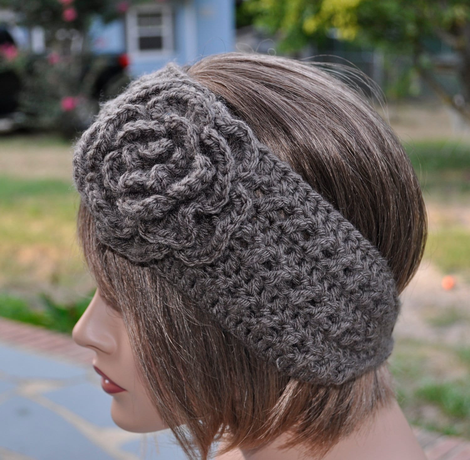 Crochet  Earwarmer Womens Headband Womens Accessories Hair Accessories Flower Headband