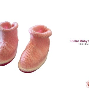 Baby Bootie Boots Knitting Pattern PDF – Seamless Fold-Cuff Baby Slippers – Newborn to 12 Months – Instant Download-Baby Booties