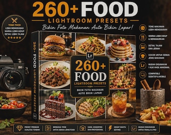 260+ VOEDSELBUNDEL Lightroom-presets | Voorinstellingen voor foodblogger voor mobiel en desktop voor foodfotografie en Instagram-content