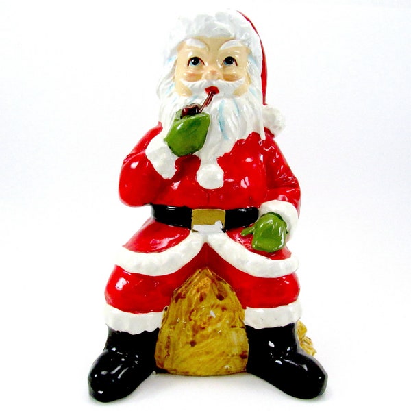 Vintage Plaster Santa Claus Bank Santa Christmas Decoration Father Christmas St Nicholas