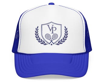 Viewmount Park Tennis Club Crest Foam Trucker Hat | Retro Sporty Cap