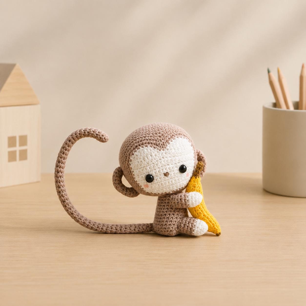 40 Banana Crochet Patterns: Play Food, Amigurumi, Pouches, and More 30 Crochet Monkey Pattern Holding Banana Amigurumi Nursery