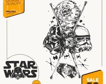 ディズニー スター・ウォーズ PNG | マンダロリアン ギャラクシーズ・エッジ デジタルダウンロード | ダース・ベイダー チューバッカ 昇華プリントデザイン