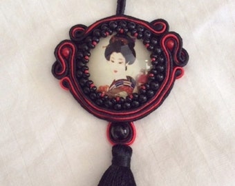 My Geisha Soutache Pendant Necklace