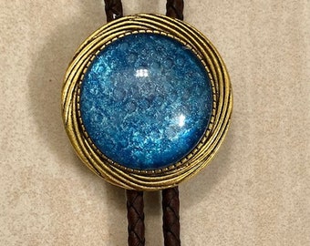 Opal Blue BOLO Tie