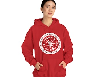 Compass Hoodie, Camping Hoodie, Journey Hoodie, Follow your Dreams Hoodie, Nature Hoodie, Camp Lover