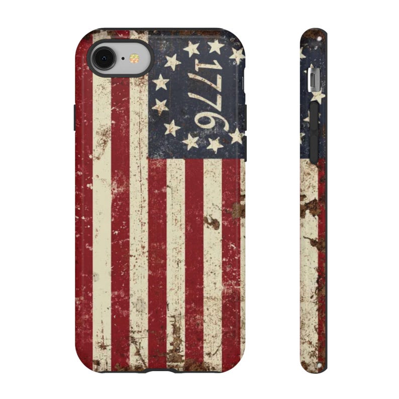 Patriotic Flag Phone Case: 1776 Americana Cover for 4th of July Independence Day, Google Pixel, iPhone Case, Samsung Case, Mothers Day Gift immagine 2