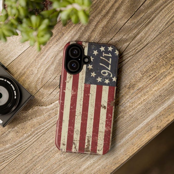 Patriotic Flag Phone Case: 1776 Americana Cover for 4th of July Independence Day, Google Pixel, iPhone Case, Samsung Case, Mothers Day Gift