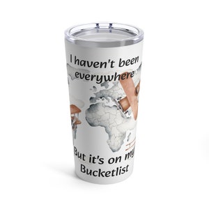 Wanderlust Reisebecher, Urlaubsbecher, Weltkarte Becher, Geschenk für Sie, Geschenk für Freund, Abenteuer Becher, Reisegeschenke