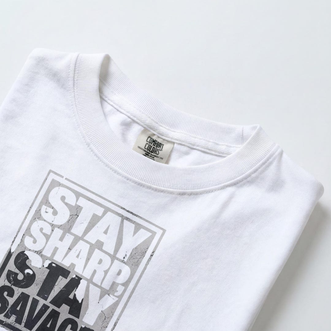 Stay Sharp Stay Savage Tshirt | Bold Typography Graphic Tee - Etsy