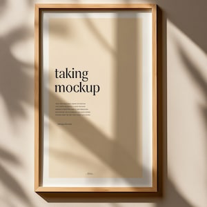 Minimal Frame Mockup Bundle | Light Neutral Poster Mockups | Small and Wall Hung Frame Photos | Airy Interior Display Set | Digital Download