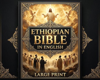 Etiopisk Bibel Engelsk Utgåva | Religiös Bok med Stor Stil