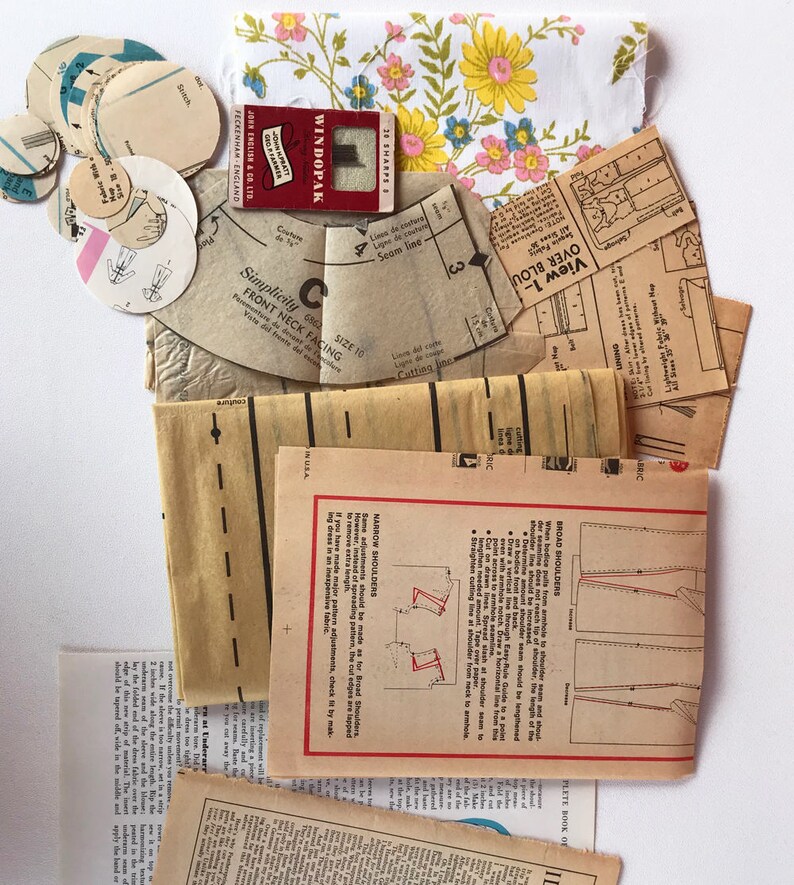 Vintage Sewing Paper Ephemera Sewing Patterns and Vintage Etsy