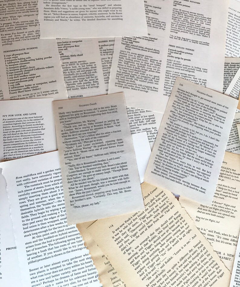 Vintage Paper Lot of Book Papers 40 Pages With Text Only Etsy