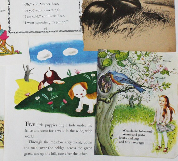 Vintage Book Pages For Decoupage Vintage Children S Books Etsy