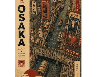 Osaka, Japan Poster Print A2