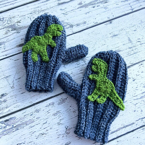 Dinosaur Mittens Etsy