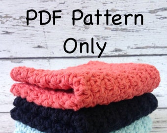 Crochet Dishcloth PDF Pattern, Griddle Washcloth PDF Crochet Pattern