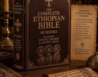 Complete Ethiopian Bible Hardcover | 88 Books with Enoch & Jubilees | Illustrated Ancient Scripture Edition
