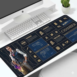 Valorant Agents Gaming Desk Mat – XXL förlängd musmatta, halkfri tangentbordsmatta