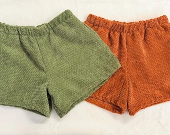 Pantalones cortos de algodón para mujer, modernos, de talle alto, ropa de dormir, ropa de estar por casa, hechos a mano y personalizados.