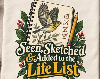 Birdwatching Shirt, Birding Life List Tee, Vintage Bird Watcher Gift, Birder Nature Lover Comfort Colors T-Shirt, Ornithology Shirt