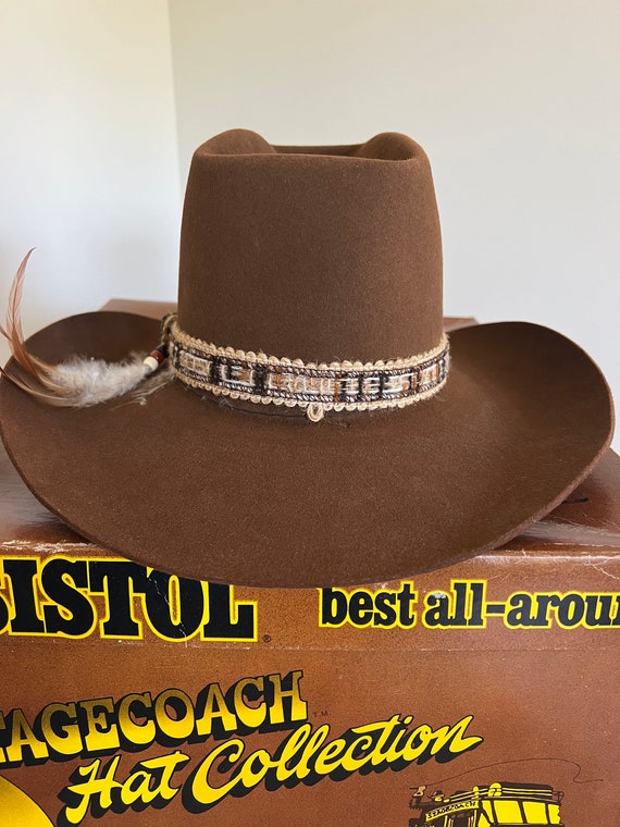 70s Vintage Cowboy Hat, Resistol Stagecoach Brown 