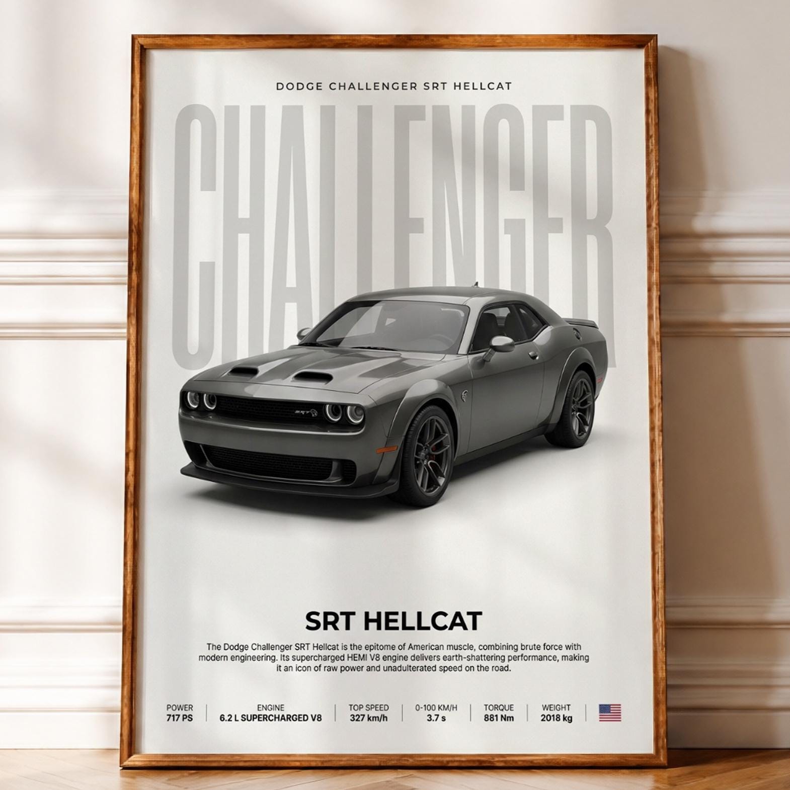 Dodge Challenger Poster - Etsy